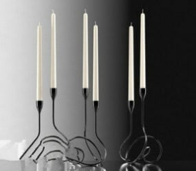 Lámparas de velas románticas modelo 3d
