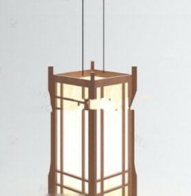 Classical Wooden Style Chandelier 3d model