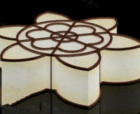 Lampa sufitowa w kształcie kwiatu Model 3D