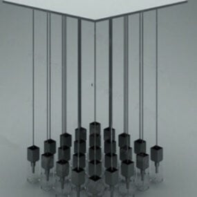 עיצוב מנורות תקרה פשוטות דגם תלת מימד