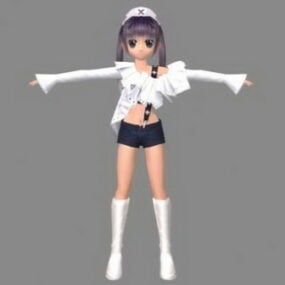 3D модель медсестры 3D персонажа