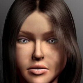 Menselijk lichaam vrouwelijk hoofd Gratis 3D-model