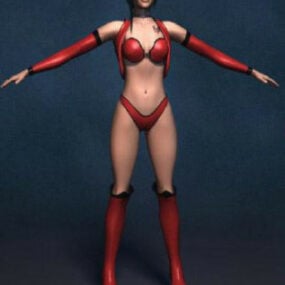 Belle dame bikini modèle 3D