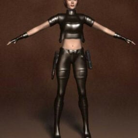 Human : Female Special Police 3d model