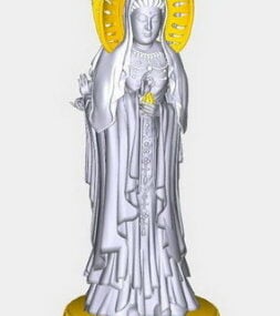 Statua della dea della misericordia Modello 3d gratuito