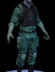 Modelo 3d de personagem de homem soldado