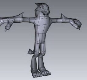 Spiel Animal Warrior Character Kostenloses 3D-Modell
