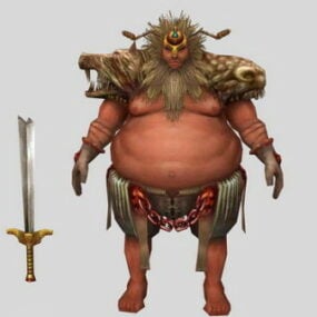 Game Warrior Character  Free 3d model