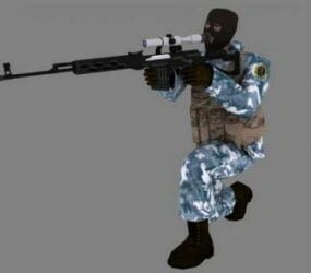 Personagem de jogo Counter Strike grátis Modelo 3D