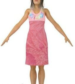 Безкоштовна 3d модель людського тіла дівчини