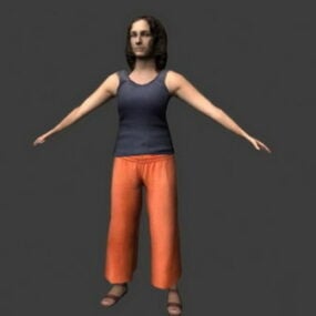 Model 3D Wanita Setengah Umur