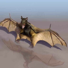 Modelo 3d de morcego animal