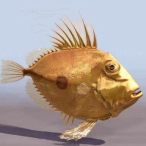 مدل ماهی دریایی زرد سه بعدی