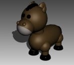 Animal Puppet Donkey 3D-malli