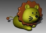 Model 3D lwa marionetkowego zwierzęcia