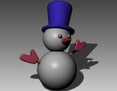 Animal Puppet Snowman 3d-malli