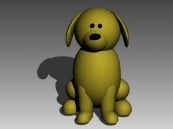3д модель животного-куклы-собаки