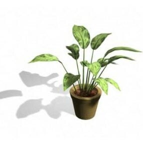 Modelo 3d de plantas em casa