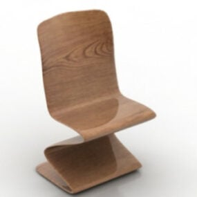 Gebogen stoel Gratis 3d-model