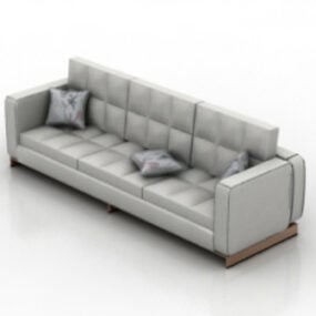 银色沙发免费3d模型