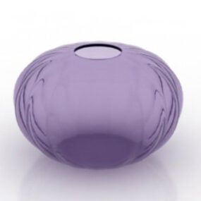 3д модель фиолетового круглого стеклянного фарфора