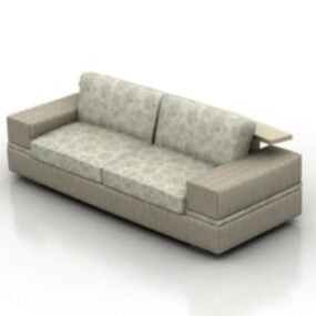 Grå soffa 3d-modell