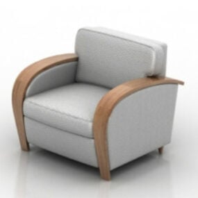 3д модель роскошного тканевого кресла