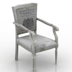 כסא וינטג' אירופאי דגם תלת מימד