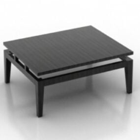 Musta tee -sohvapöytä 3d-malli