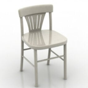 نموذج كرسي خشب بسيط ثلاثي الأبعاد
