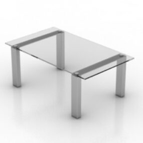Läpinäkyvä lasinen sohvapöytä ilmainen 3d-malli