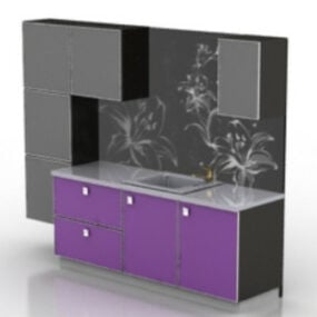 食器棚キャビネット3Dモデル