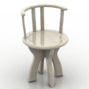 Mô hình ghế đá tròn 3d