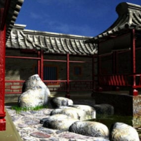 Chinese Building  Free 3d model