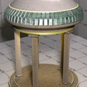 3D-Modell des römischen Pavillons
