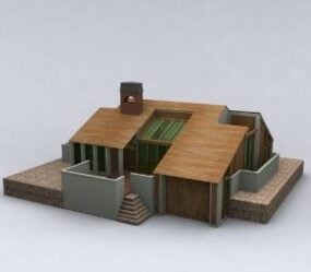 3д модель Европейского усадебного дома