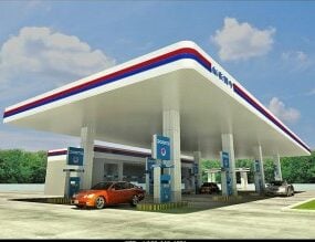 Gasolinera de petróleo modelo 3d