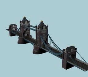 Tile Stone Bridge 3d model