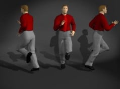 Oficina caminando hombre personaje modelo 3d
