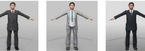 Office Man Character 3d-model