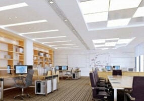 3D-Modell der Büro-Innenarchitekturszene