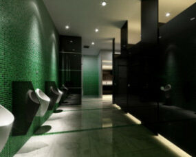 Modelo 3d da cena interior do banheiro