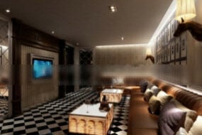 Luxury Karaoke Interior Room 3D-malli