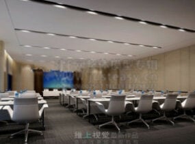 نموذج المشهد الداخلي لغرفة الاجتماعات ثلاثي الأبعاد