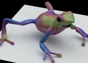 Cinema 4d 3д модель животного лягушки
