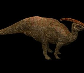 Modelo 3d do dinossauro Parasaurolophus