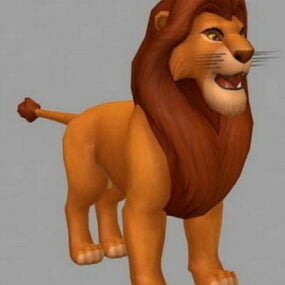 Model 3D zwierzęcia lew Simba
