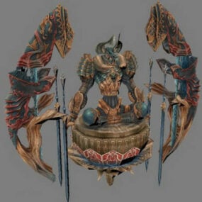 Modelo 3D do personagem do jogo Final Fantasy