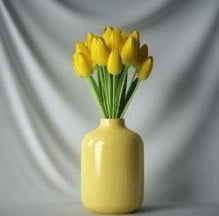 Modelo 3d de flor amarela de planta bonsai