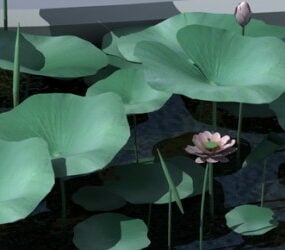 연꽃 잎 3d 모델